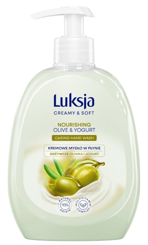 SARANTIS LUKSJA Creamy & Soft Odżywcze kremowe mydło w płynie Oliwka i Jogurt 500 ml
