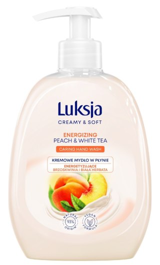 SARANTIS Luksja Creamy & Soft Energizujące Kremowe Mydło w płynie Brzoskwinia i Biała Herbata 500ml