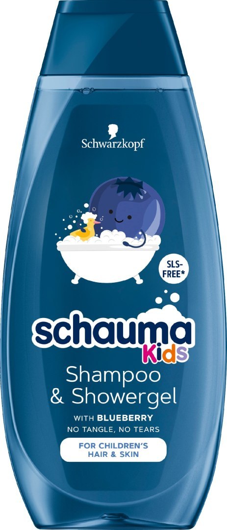 SCHWARZKOPF Schwarzkopf Schauma Kids Szampon i Żel pod prysznic 2w1 dla chłopców - Blueberry 400ml