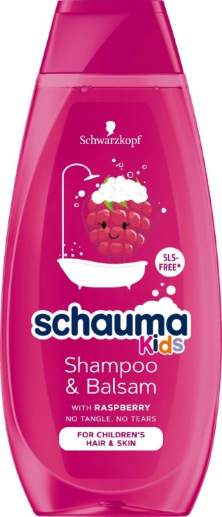 SCHWARZKOPF Schwarzkopf Schauma Kids Szampon i Żel pod prysznic 2w1 dla dziewczynek - Raspberry 400ml