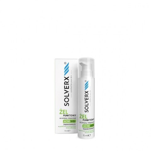 SOLVERX SOLVERX Acne Skin Żel punktowy na zmiany miejscowe - przeciwtrądzikowy 15ml