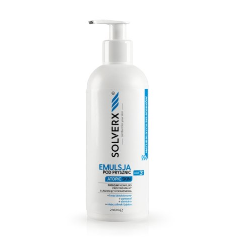 SOLVERX SOLVERX Atopic Skin Emulsja pod prysznic - łagodząca podrażnienia i przeciwzapalna 250ml