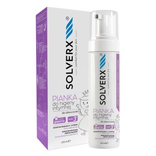 SOLVERX SOLVERX Sensitive Skin Pianka do higieny intymnej dla dziewczynek 3+ 200ml