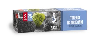 STELLA ANNA ZARADNA Torebki na mrożonki 3L 1op.-25szt. opakowanie z klipsami