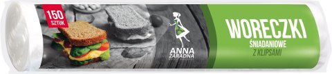 STELLA ANNA ZARADNA Woreczki śniadaniowe z klipsami 1op.-150szt