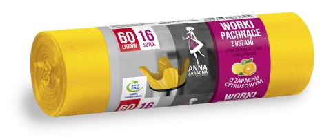 STELLA ANNA ZARADNA Worki na śmieci z uszami - zapach CYTRUSÓW 60L 1op.-16szt.