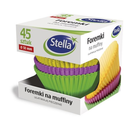STELLA STELLA Foremki na muffiny kolorowe - średnica 50mm 1op.-45szt
