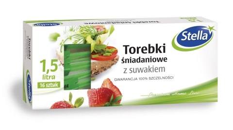 STELLA STELLA Torebki śniadaniowe z suwakiem 1.5L 1op.-16szt