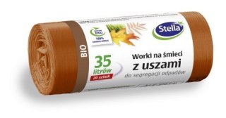 STELLA STELLA Worki z uszami do segregacji odpadów BIO 35L brązowe 1op.-20szt.