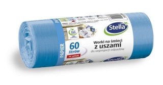 STELLA STELLA Worki z uszami do segregacji odpadów PAPIER 60L niebieskie 1op.-14szt.