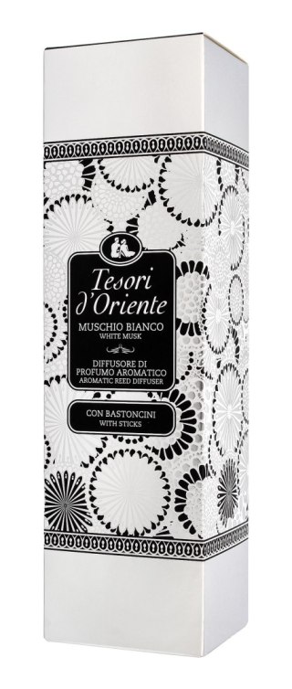 TESORI TESORI d`Oriente Dyfuzor z patyczkami zapachowymi Muschio Bianco 200 ml