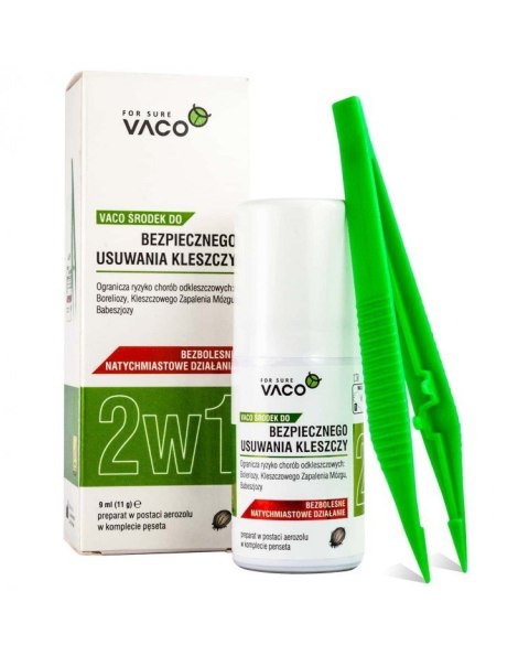 VACO VACO ECO Środek do bezpiecznego usuwania kleszczy 2w1 9ml + pęseta
