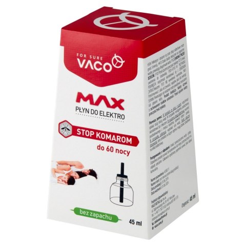 VACO VACO MAX Płyn do elektro Stop Komarom (60 nocy) - bez zapachu 45ml