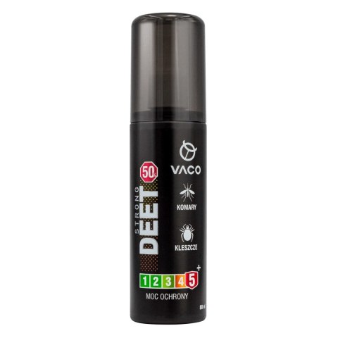 VACO VACO STRONG DEET 50 Płyn na kleszcze,komary i meszki 80ml