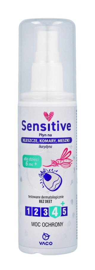 VACO VACO Sensitive Płyn na kleszcze,komary,meszki - Ikarydyna 10% (od 6-go miesiąca życia) 80ml