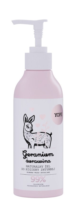 YOPE YOPE Naturalny Żel do higieny intymnej Geranium i Żurawina 300ml