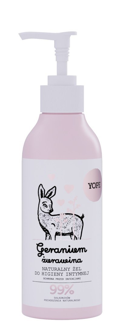 YOPE YOPE Naturalny Żel do higieny intymnej Geranium i Żurawina 300ml
