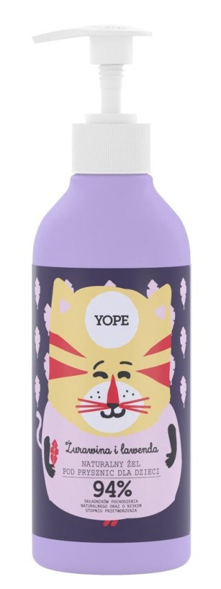 YOPE YOPE Naturalny Żel pod prysznic dla dzieci - ŻURAWINA i LAWENDA 400ml