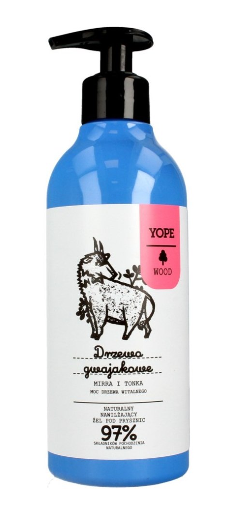 YOPE YOPE WOOD Naturalny Żel pod prysznic Drzewo Gwajakowe & Mirra & Tonka 400ml