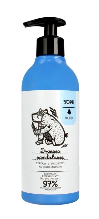 YOPE YOPE WOOD Naturalny Żel pod prysznic Drzewo Sandałowe & Szafran & Patchouli 400ml