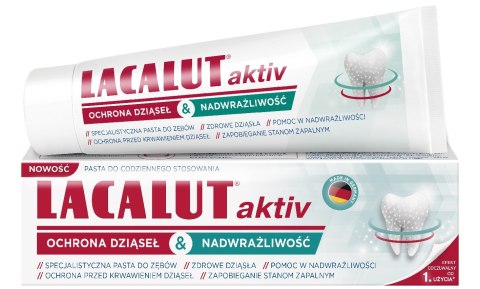 ZDROVIT Lacalut Pasta do zębów Activ - ochrona dziąseł & nadwrażliwość 75ml