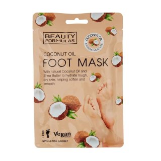 BEAUTY FORMULAS BEAUTY FORMULAS Foot Mask Maska do stóp z olejem kokosowym - 1 para