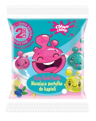 CHLAPU CHLAP CHLAPU CHLAP Dwukolorowa Musująca Pastylka do kąpieli - jagoda i lody waniliowe 1szt