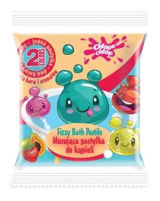 CHLAPU CHLAP CHLAPU CHLAP Dwukolorowa Musująca Pastylka do kąpieli - mango i truskawka 1szt