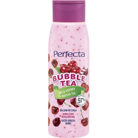 DAX PERFECTA Bubble Tea Balsam do ciała Nawilżenie wygładzenie - Wild Cherry + Matcha Tea 400 ml