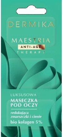 DERMIKA DERMIKA Maestria Anti-Age Therapy Luksusowa Maseczka pod oczy redukująca zmarszczki i cienie - bio kolagen 5% 3x1.5ml