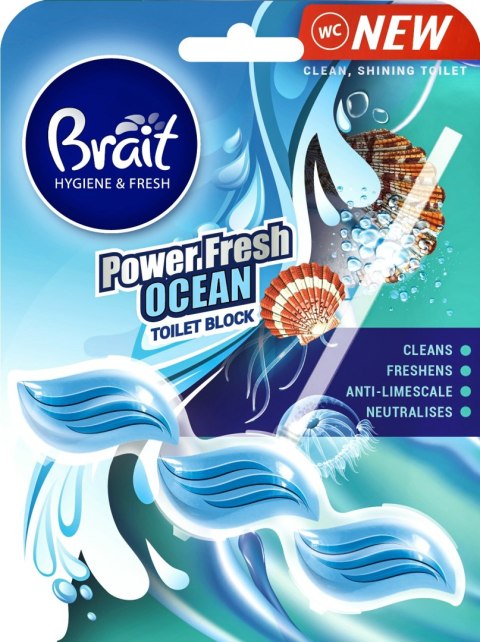 DRAMERS Brait Hygiene & Fresh Kostka do WC Power Fresh Ocean 39g