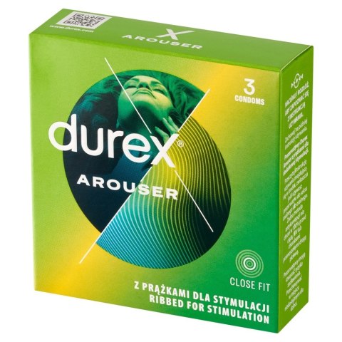 DUREX DUREX Arouser Prezerwatywy z prążkami 1 op.- 3 sztuki