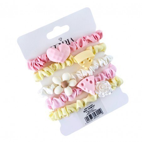 ECARLA ECARLA Gumki - frotki do włosów typu "scrunchie" (G127) - 1op.-5szt