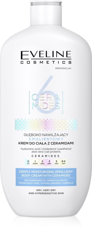 EVELINE EVELINE 6 Ceramides Głęboko Nawilżający Emolientowy Krem do ciała z Ceramidami 350 ml