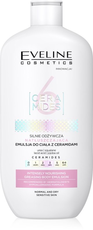 EVELINE EVELINE 6 Ceramides Silnie odżywcza natłuszczająca emulsja do ciała z ceramidami 350 ml