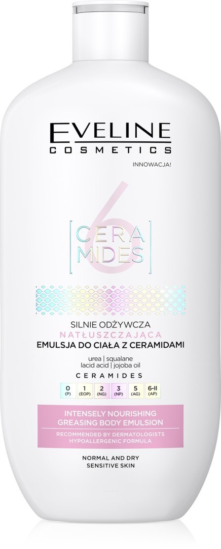 EVELINE EVELINE 6 Ceramides Silnie odżywcza natłuszczająca emulsja do ciała z ceramidami 350 ml