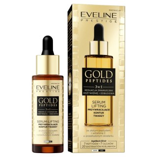 EVELINE EVELINE Gold Peptides Serum lifting przywracające kontur twarzy 3w1 30 ml