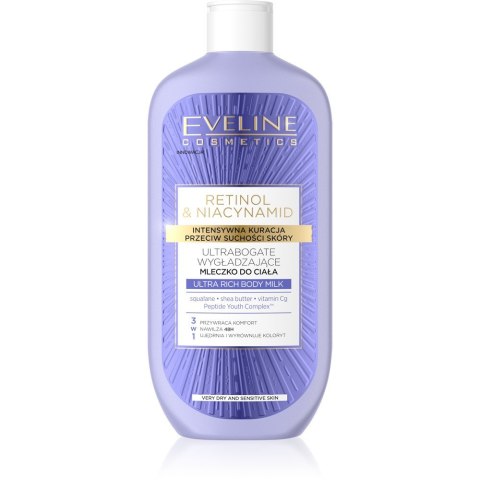EVELINE EVELINE Retinol & Niacynamid Ultrabogate wygładzające mleczko do ciała 3w1 350 ml
