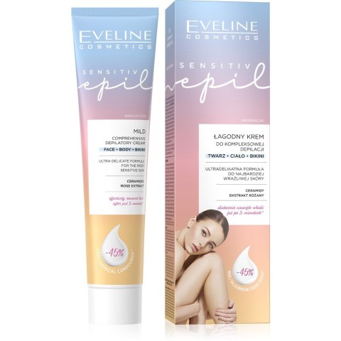 EVELINE EVELINE Sensitiv Epil Łagodny krem do kompleksowej depilacji 125 ml