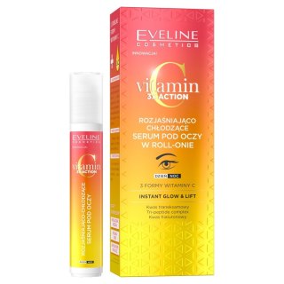EVELINE EVELINE Vitamin C 3x Action Rozjaśniająco - Chłodzące Serum pod oczy w roll-onie 15ml