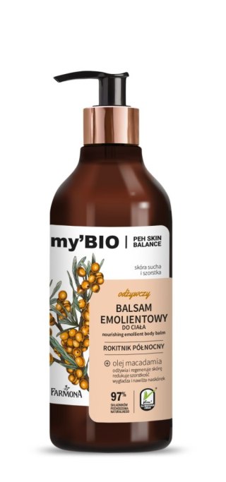 FARMONA FARMONA my`Bio Odżywczy balsam emolientowy do ciała Rokitnik Północny 400 ml