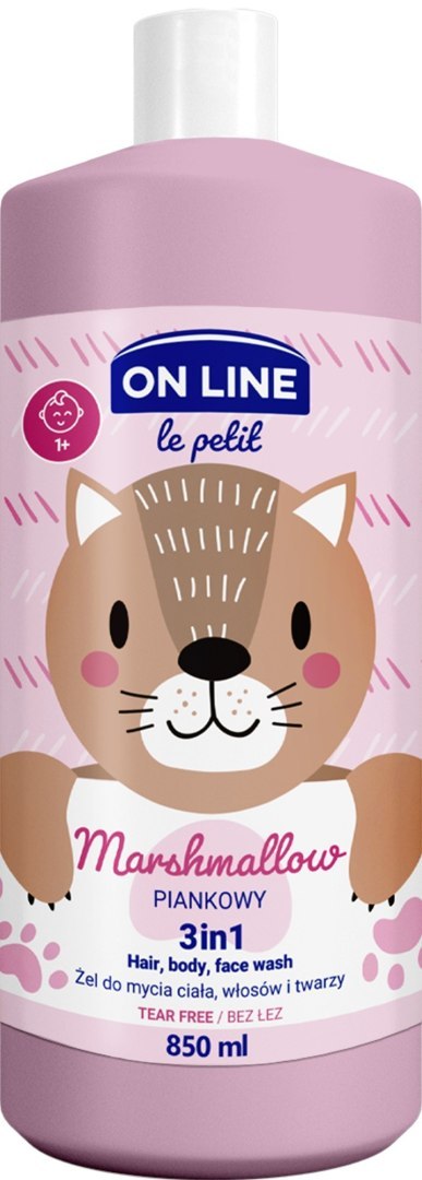 FORTE SWEEDEN ON LINE Le Petit Baby Żel 3w1 do mycia ciała, włosów i twarzy - Piankowy 850 ml