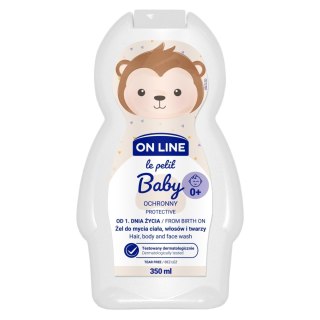 FORTE SWEEDEN On Line Le Petit Baby Ochronny Żel 3w1 do mycia twarzy,ciała i włosów - od 1 dnia życia 350ml