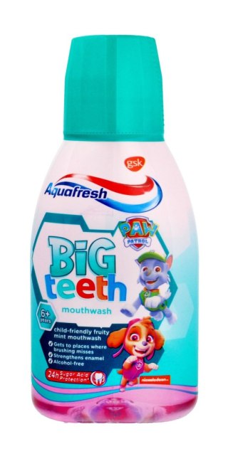 GSK GSK AQUAFRESH Płyn dla dzieci BIG TEETH 300ml róż&