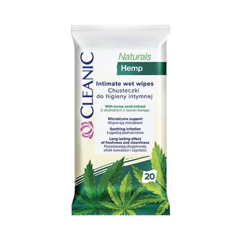 HARPER CLEANIC Chusteczki do higieny intymnej Naturals Hemp 1op.-20szt