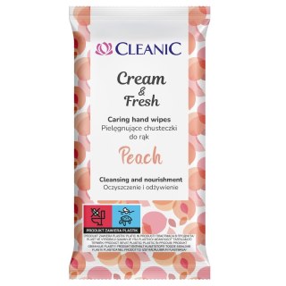 HARPER CLEANIC Pielęgnujące Chusteczki do rąk Cream & Fresh - Peach 1op-15szt