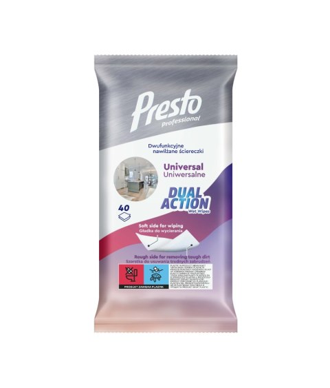 HARPER HARPER PRESTO Ściereczki gospodarcze uniwersalne Dual Action 40 szt.