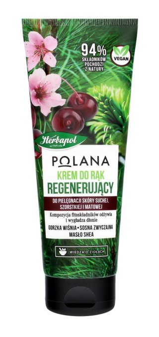 HERBAPOL HERBAPOL Polana Regenerujący Krem do rąk - Gorzka Wiśnia & Sosna Zwyczajna & Masło Shea 75ml