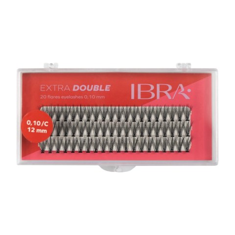 IBRA IBRA Kępki rzęs EXTRA DOUBLE skręt C-0.10 - 12mm 1op.