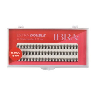 IBRA IBRA Kępki rzęs EXTRA DOUBLE skręt C-0.10 - 8mm 1op.